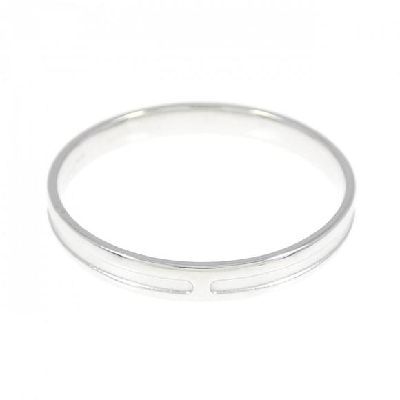 HERMES White Gold 18K Band Ring Size 8.75 (US) 59 (EU) 19 (JP) - Picture 2 of 4